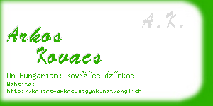 arkos kovacs business card
